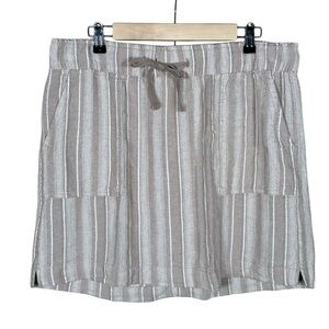 DA-SH Neutral Slub Linen Midi Skirt